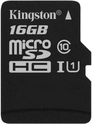  Зображення Модуль флеш-пам'яті Kingston 16GB microSDHC Canvas Select 80R CL10 UHS-I Single Pack-w/o Adapter EAN: 740617275834 